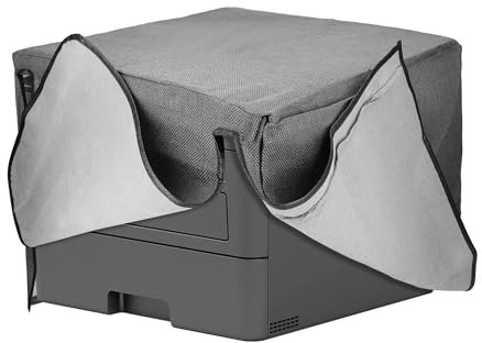 kwmobile Drucker Schützhülle kompatibel mit Brother DCP-L2530DW / L2550DN / MFC-L2710DN / L2750DW Hülle - Printer Cover aus Leinen - Staubschutzhülle für Drucker - Dunkelgrau