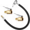 Manguera de Inflador de Neumáticos, Tubo de Extensión de Bomba de Aire Adaptador de Manguera, Set de Extensión de Válvula, con 2 Conector de Válvula de Inflado, para Bicicletas y Motocicletas