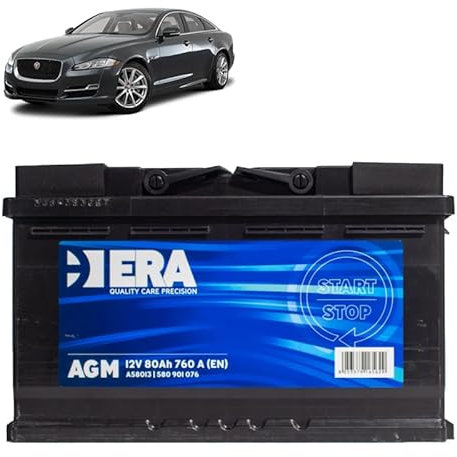 Batteria 80Ah A.G.M. per Jaguar XF 2.0d gasolio 3.0S benzina 2015+