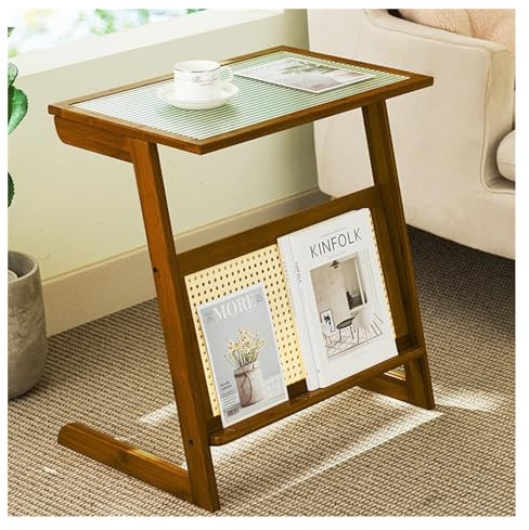 LYECYGJL Couchtisch Beistelltisch Kleiner Couchtisch Nachttisch Sofa Beistelltisch Schrank Glas Kleines Haus Quadratischer Couchtisch Ecktisch Mitteltische