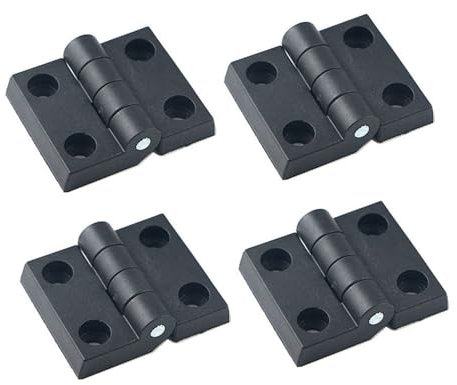 Aoktorkit 4 bisagras plegables de nailon ABS negro, 50 x 70 mm, estilo moderno para puertas, ventanas, armarios