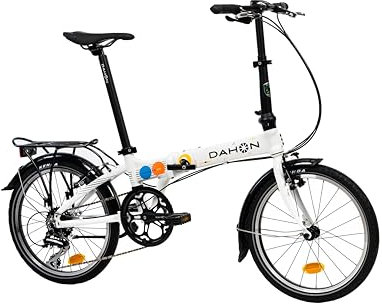 Dahon Klappfahrrad Erwachsene Mariner D8 40-Jahr-Edition,Faltrad 20 Zoll hochwertiger Aluminiumrahmen, 8 Speed Gears Folding Bike Weiß