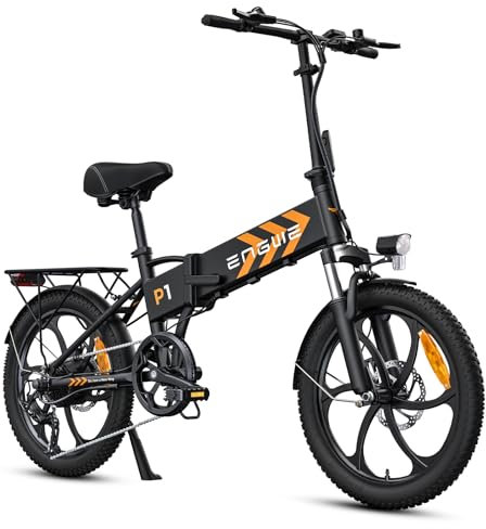 ENGWE E Bike Klapprad, Ebike mit 36V 13Ah Abnehmbare Batterie bis 100 km, Elektrofahrrad mit 250W 40Nm Motor, 20 x 3.0 Zoll Reifen, Electric Bike 25km/h mit Mechanische Scheibenbremse & LCD Display P1