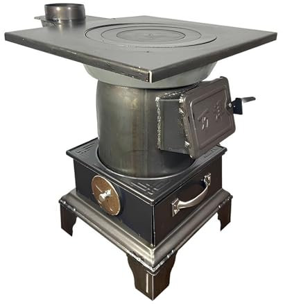 HCBHG Holzofen, Pelletöfen für Den Innenbereich mit Schublade Zum Sammeln von Asche, Zelten, Kochen