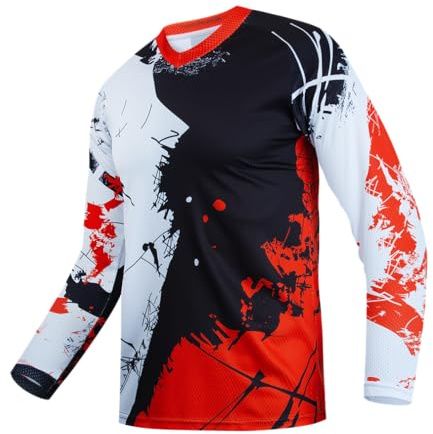 Hotlion Fahrradtrikot Kinder Radtrikot für Kinder Mountainbike Trikot Jungen Langarm MTB Rennbekleidung Mädchen BMX Shirt