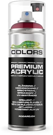 COLORS Premium Acrylic Sprühfarbe 400ml – Hochdeckender Sprühlack für Innen & Außen, Spraydose für DIY-Projekte - RAL 3003 - Rubinrot Glanz