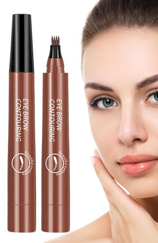 Lápiz Microblading para cejas - Lápiz para cejas resistente al agua con 4 puntas, lápiz líquido para cejas | Lápiz de cejas de larga duración, lápiz de cejas de maquillaje impermeable, lápiz de cejas