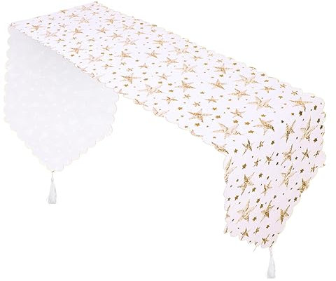 GRIRIW Einzelstück Tischdecke Für Partys Dekorative Tischwäsche Mit Goldenen Fünfzackigen Sternen Für Geburtstagsfeiern Und Festliche Anlässe Hochwertige Haushalts Tischdecke