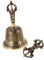 Alasum 1 Satz buddhistischer Vajra Türklingel läuten kleine Glocke betrieben Yoga-Glocke pro buddhistischer schmuck handglocke Buddha-Glocke handgefertigte Glocke mit Griff Kupfer Golden