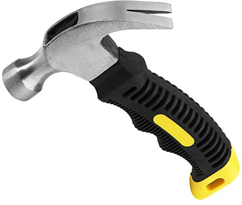 HAKZEON 6 Pack 8oz Small Claw Hammer, Blue Stubby Mini Hammer with Non-Slip Handle for Home and DIY