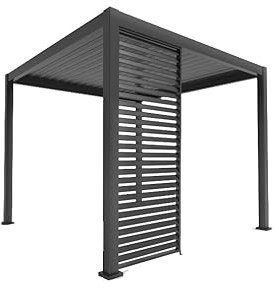 Green Spirit Pergola Seitenwand Mirador für 4m Pergola Classic & Deluxe - Anthrazit, 123x236 cm, Windschutz, Sonnenschutz, Sichtschutz Paneel