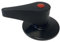 FLUVIA Embellecedor Negro para Llave de Paso Agua, Mando Redondo y Plafón Palanca en Zamak Pulido, Para Grifo Ducha Empotrado, Piscina o Baño – 70mm x 90mm – Pack 1