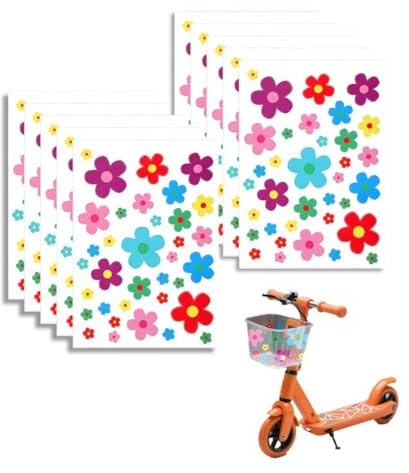 Blumen Autoaufkleber Set – 350 Stück Bunte Vinyl Sticker für Autodekoration, wasserdichte Auto Fensteraufkleber & Karosserie Deko, selbstklebende Car Sticker für SUV, Wohnmobil, Türen & Kofferraum
