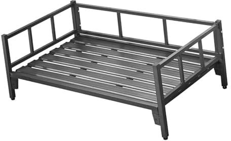 FewNvWa Dog Bed As A Breathable Pet Bed And Dog Sofa. Raised Sleeping Place with Quick Tool- Assembly And Floor-protecting Feet for Cats And, Black