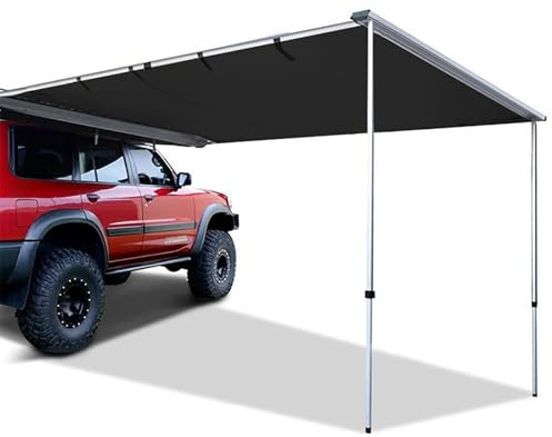 FVTVHEV Toldo Retráctil para Coche Toldo Furgoneta Camper Impermeable Resistente al Sol y a los Rayos UV Instalación Sencilla Acampadas al Aire Libre(180x300x200cm)