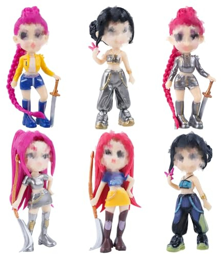 Hunter Figuren Kinder Spielzeug Set- K Pop Singer Minifiguren, Anime Puppen Cartoon Figur Sammelmodelle Anime Merch für Fans Jungen Mädchen Geschenke für Tischdeko Party Weihnachten Geburtstage