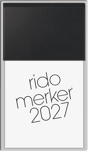 rido/idé Vormerkbuch Mod. Merker 2027 | 10,8×20,1 cm, Kunststoff, schwarz