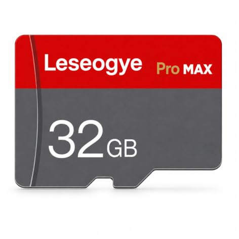 Leseogye 32GB Memory Card, UHS-I U3 Class 10 High Speed Memory Card, 80MB/s Read, TF Card with Adapter for Smartphone, Tablet, Camera, Drone, Dash Cam