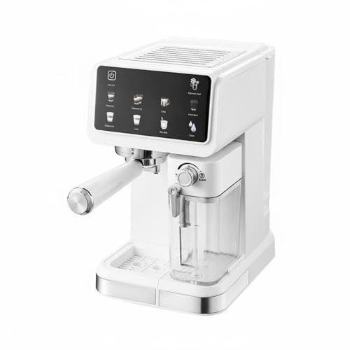 Colcolo Espressomaschine Kaffeeautomat Siebträger Kaffeemaschine Cappuccinoautomat Lattegerät mit Farbdisplay 6 20 Bar Hochdruck Und Präziser NTC Kontrolle, Weiß