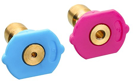 M MINGLE Second Story Quick-Connect Nozzle Tips for Power Washer, Soap and Rinse Jet Stream, Long Range Nozzle,1/4 inch, 4000PSI, 2-Pack
