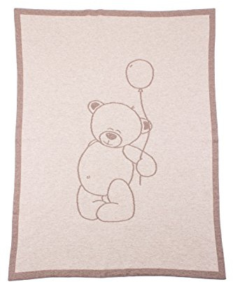 Love Cashmere Teddybär 100% Kaschmirdecke für Babys - Natur - Handgefertigt in Schottland