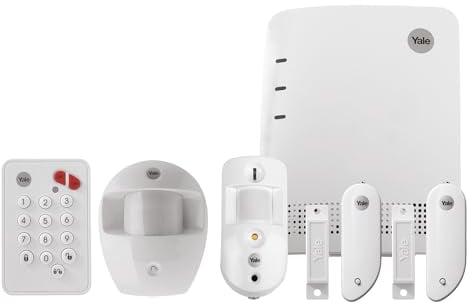 Yale 60-3800-EU0I-SR-5011 Pack GSM Smart Home Alarm, Complete Wireless Anti-Intrusion System: 104dB Siren + Motion Detector + Opening | Push Notifications, Email and SMS, White