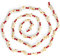 Ornativity Popcorn Cranberry Wooden Garland – Realistic Pop Corn and Rustic Red Wood Beaded Christmas Tree Decorations Garland Bead Strand