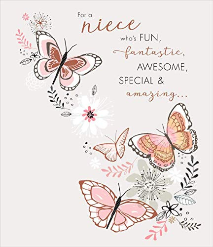 Carlton - A Niece Who's Fun, Fantastic, Awesome, Special & Amazing - Birthday Card