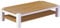 Brasilmöbel Couchtisch Rio Kanto 200x100 cm Eiche Natur Weiss mit Ablage Wohnzimmertisch Holz Tisch Pinie Massivholz Stubentisch Beistelltisch Echtholz Größe und Farbe wählbar