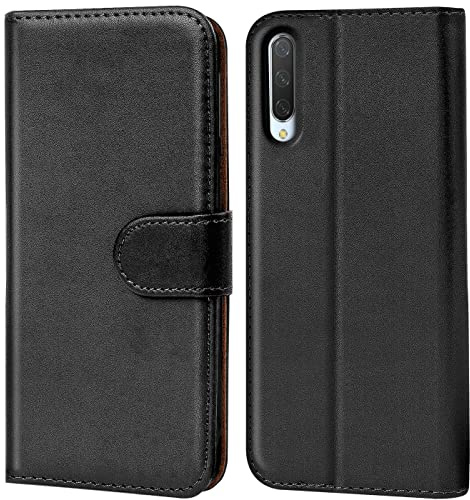 Verco para Xiaomi Mi A3 Funda Cartera, Funda Tipo Billetera de Cuero sintético con Ranura para Tarjetas, Compatible con Xiaomi Mi A3 (6,1 Pulgadas), Negro