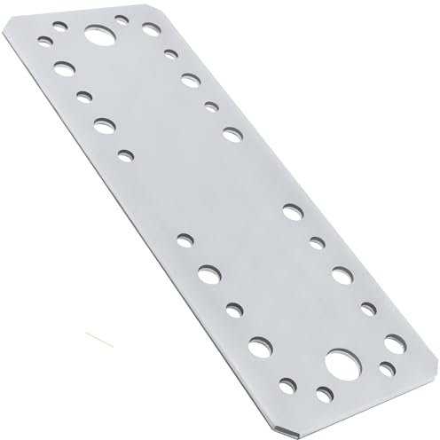 SS8® 1 x 180x65x2.5mm Flat Bracket Metal Joining Plate Steel Brackets Fixing Sleeper Fence Timber Heavy Duty Galvanised
