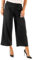 ICHI IHKATE SUS WIDE PA Damen Hose Stoffhose mit Stretch gerader Schnitt Elastikbund Crop Länge, Größe:M, Farbe:Black (194008)