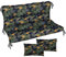 Cuscino per panca da giardino, impermeabile, 100x50x50 cm, per mobili da giardino, per pallet, per esterni e patio, con schienale, Fiori d'arancio [133]