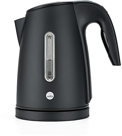 Wilfa RAPIDS Wasserkocher mit einem Fassungsvermögen von 1,7 Litern, 2000 Watt, außenliegende Wasserstandsanzeige, Edelstahl, schwarz WK3B-2000