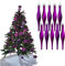 Simply Products 10 Droplet Baubles - Great Christmas Tree Decoration, Matte & Glitter Icicle Baubles (Dark Purple Glitter & Matte)