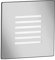 ledscom.de LED Treppenlicht/Wandeinbauleuchte FEX für innen und außen, Gitter, eckig, edelstahl, 85 x 85mm, warmweiß