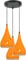 LEDSone Deckenleuchte, 3-Wege-Hängelampe, Tropfenform, mit Augapfel-Design, Rot, modernes ES E27 UK-Lampenfassung (rot) (orange)