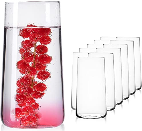 IMPERIAL Trinkgläser aus Glas 490ml (max. 550ml) Set 12 Teilig Wassergläser Saftgläser Longdrinkgläser Cocktailgläser groß