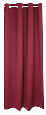 Haus und Deko Schwerer Vorhang Verdunkelungsvorhang 140 x 145 cm Bordeaux Blickdicht Gardinen Ösen Thermovorhang lichtdicht Kälteschutz verdunkelnd für Schlafzimmer Wohnzimmer Kinderzimmer