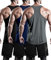 Holure 3er Pack Tank Top Herren, Achselshirts Sport Ärmelloses Shirt Unterhemd Fitness Sleeveless T-Shirt für Training Fitness Bodybuilding Vest Schwarz/Dunkelgrau/Marine XL