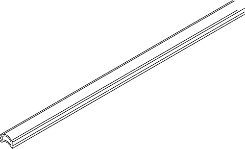 Hawa Divido Dichtungsprofil (Kunststoffdichtung) vertikal für Alurahmen, 10 Meter, Kunststoff grau