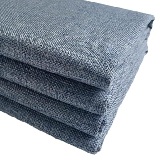 Tissu d'ameublement épais pour Housse de Fauteuil et Sofa, matériau de Type Lin (Gris Bleu 16, 2 mètres (150 x 200 cm))