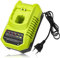 Powayup 3A 9.6V-18V Chargeur de Remplacement pour Ryobi P108 P107 P104 P105 P102 P103 Batterie Outils Lithium-Ionen & NI-Mh Akku