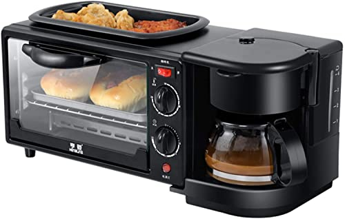 CAZARU Forno Premium Convezione Forno alogeno Fornello Forno Padella elettrica Caffettiera Multifunzione 3 in 1 Facile da Pulire Ideale per arrostire, cuocere Vita Felice