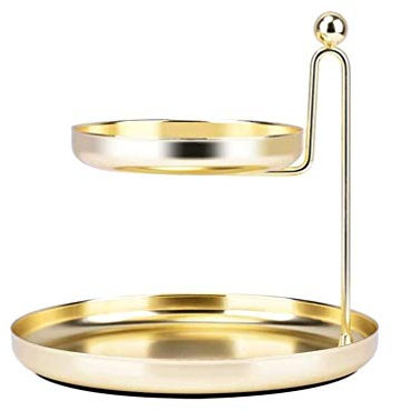 Goldener Schmuckständer, Design, doppelte Aufbewahrung, elegant und edel, dient zum Aufhängen von Schmuck