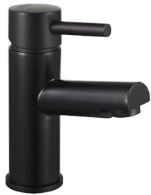 HOME DELUXE - Waschtischarmatur FLOWY - Farbe: Schwarz, 15 x 5,2 x 11 cm - Material Messing, Griff Zink, ⌀ 3,5 cm I Wasserhahn Mischbatterie Badarmatur