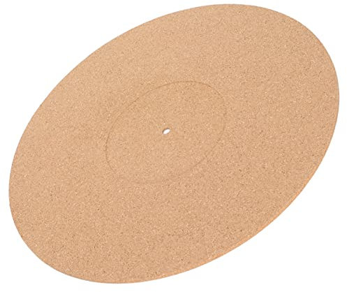 Turntable Slipmat Antistatische Korkmatte, 1/8 Dickes Plattenspieler Pad, Retro rutschfeste High Fidelity Turntable Kork Slipmat für 12 Zoll LP Schallplatten