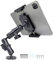 VAUBORTTI Aluminum Heavy-Duty Dual Arm Tablet Mount with 4-Point 360° Rotation Drill Base - Fits 6.5-12.9 Tablets (iPad, Galaxy Tab, Surface) - Versatile Mounting for Homes, Businesses, Vehicles