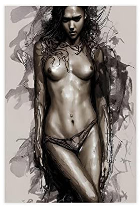 SPERKY Schauspieler Jessica Alba Kunstposter 2 Leinwandposter Wandkunst Dekor Druck Bild Gemälde für Wohnzimmer Schlafzimmer Dekoration ungerahmt 40 x 60 cm