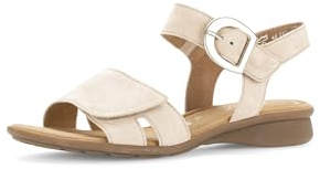 Gabor Damen Riemchensandalen, Frauen Sandalen,Leichte Mehrweite (G),Strandschuhe,Sandaletten,Sommersandalen,bequem,Oak/Puder,38.5 EU / 5.5 UK
